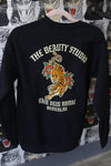 TBS Tiger Heart Black Crew Neck