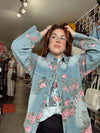 Cassie Blossom & Blue Denim Shirt