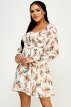 Jen Floral Chiffon Ruffle Mini Dress