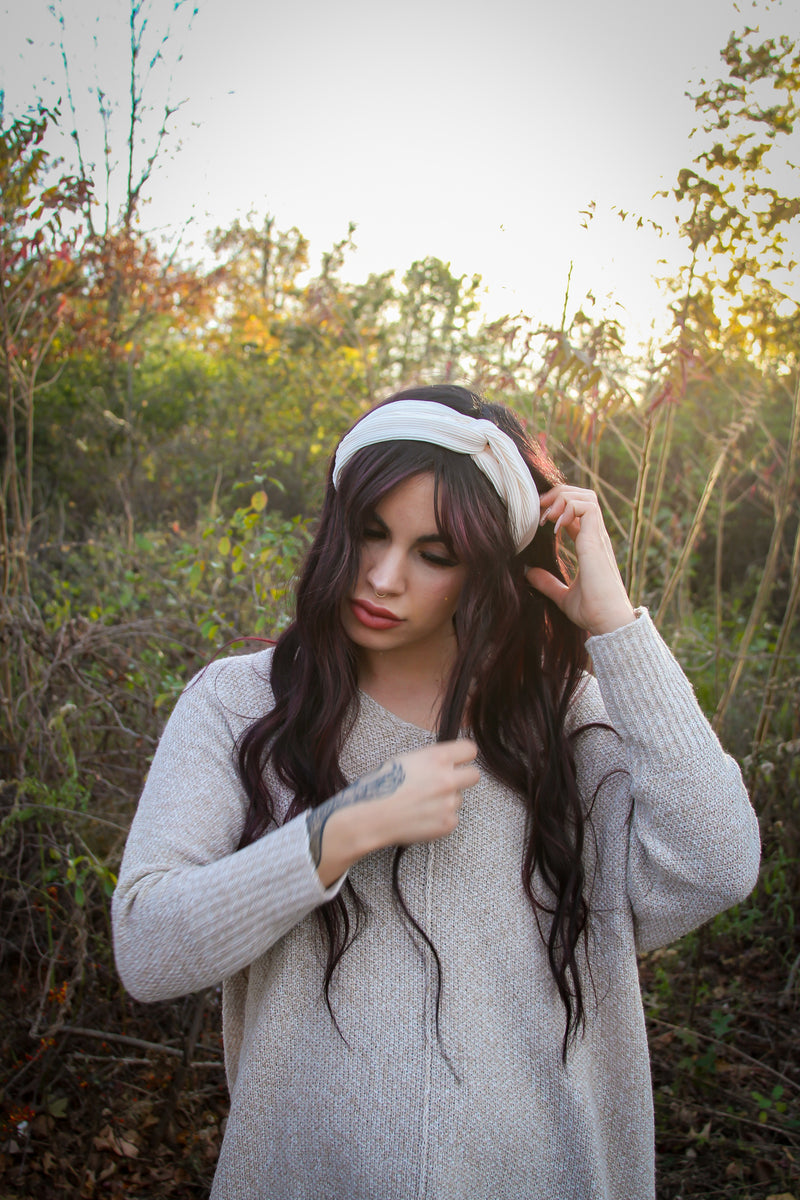 Pleated Criss-Cross Headwrap