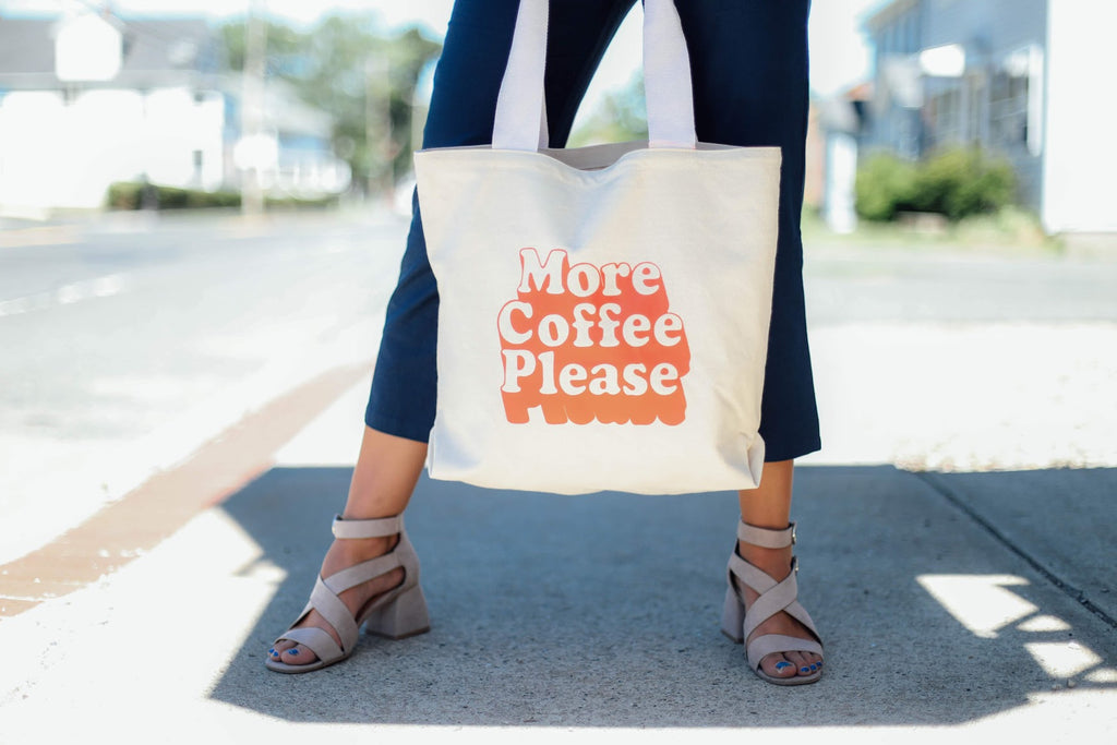 ban.do "More Coffee Please" Large Canvas Tote